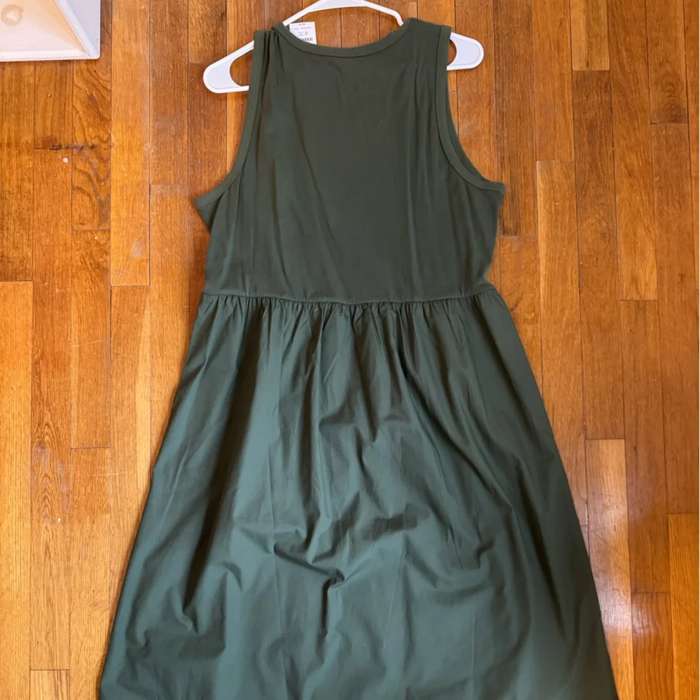 J. Crew Factory Dark Green Midi Dress - Picture 5 of 5